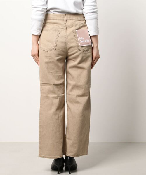 HONEYSUCKLE ROSE（ハニーサックルローズ）の「【HONEYSUCKLE ROSE】カラーセミワイドパンツ（デニムパンツ・レディース・ブラウン/オレンジ/グリーン・M/S/L）」の5枚目の写真