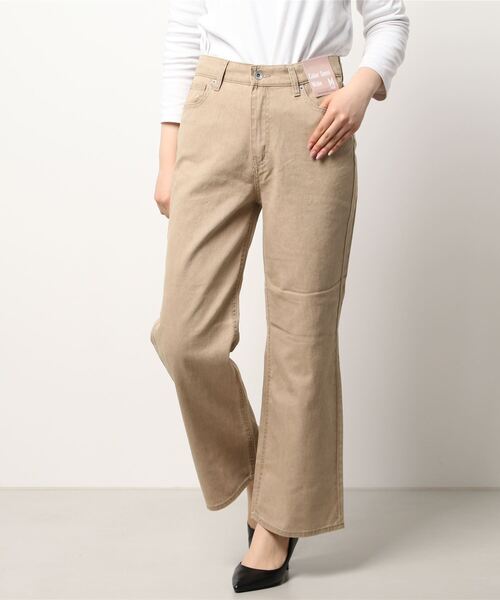 HONEYSUCKLE ROSE（ハニーサックルローズ）の「【HONEYSUCKLE ROSE】カラーセミワイドパンツ（デニムパンツ・レディース・ブラウン/オレンジ/グリーン・M/S/L）」の20枚目の写真