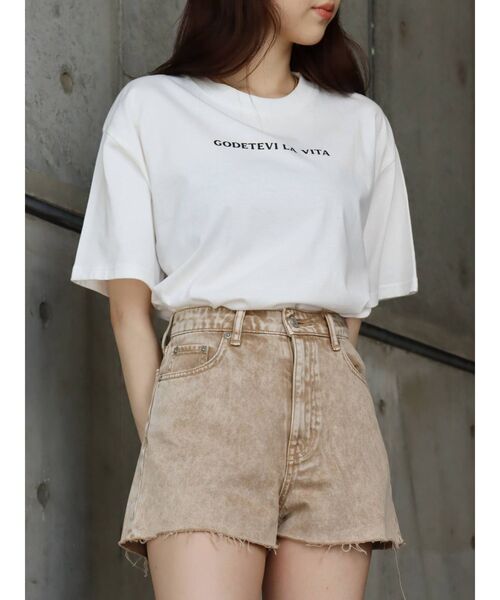 EVRIS（エヴリス）の「バックフォトBIG TEE（Tシャツ/カットソー・レディース・ホワイト/ブラック・FREE）」の19枚目の写真