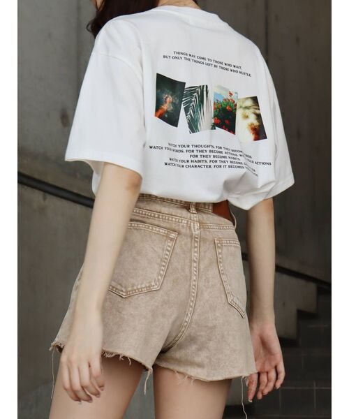 EVRIS（エヴリス）の「バックフォトBIG TEE（Tシャツ/カットソー・レディース・ホワイト/ブラック・FREE）」の18枚目の写真