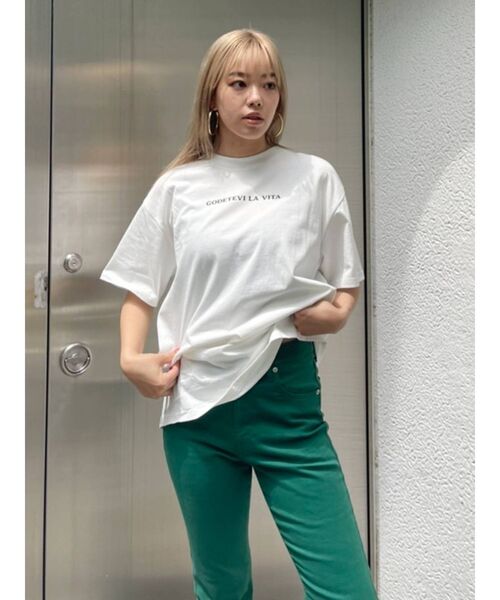 EVRIS（エヴリス）の「バックフォトBIG TEE（Tシャツ/カットソー・レディース・ホワイト/ブラック・FREE）」の13枚目の写真