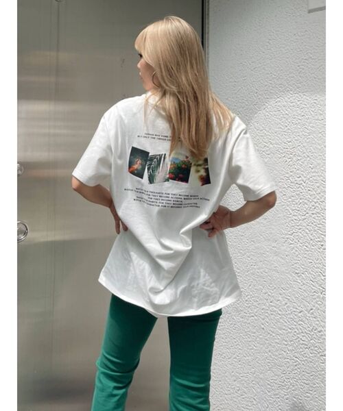 EVRIS（エヴリス）の「バックフォトBIG TEE（Tシャツ/カットソー・レディース・ホワイト/ブラック・FREE）」の12枚目の写真