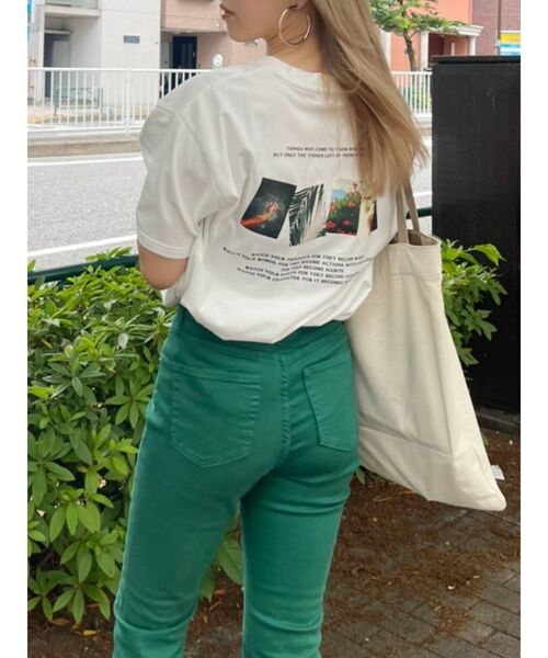 EVRIS（エヴリス）の「バックフォトBIG TEE（Tシャツ/カットソー・レディース・ホワイト/ブラック・FREE）」の11枚目の写真