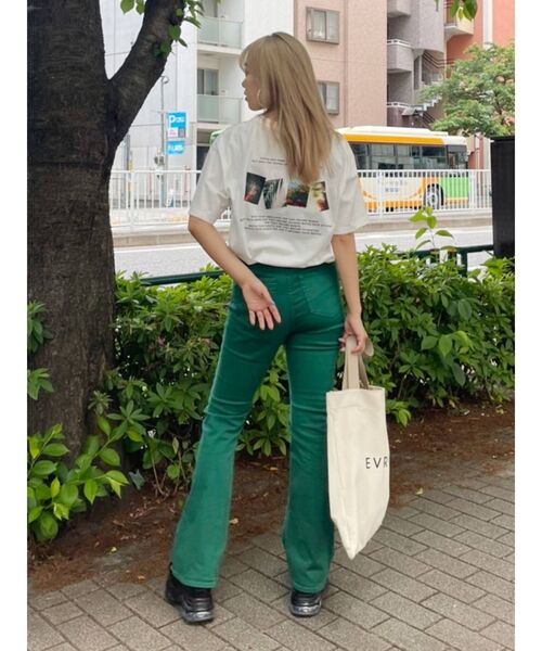 EVRIS（エヴリス）の「バックフォトBIG TEE（Tシャツ/カットソー・レディース・ホワイト/ブラック・FREE）」の10枚目の写真