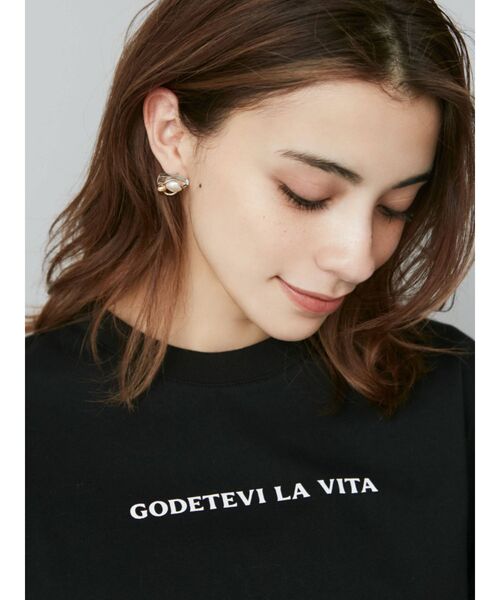 EVRIS（エヴリス）の「バックフォトBIG TEE（Tシャツ/カットソー・レディース・ホワイト/ブラック・FREE）」の9枚目の写真