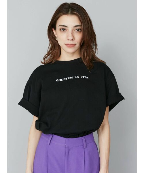 EVRIS（エヴリス）の「バックフォトBIG TEE（Tシャツ/カットソー・レディース・ホワイト/ブラック・FREE）」の8枚目の写真