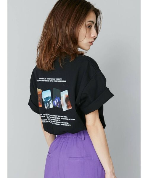 EVRIS（エヴリス）の「バックフォトBIG TEE（Tシャツ/カットソー・レディース・ホワイト/ブラック・FREE）」の7枚目の写真