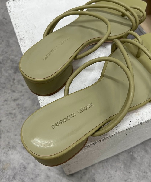 CAPRICIEUX LE'MAGE(カプリシューレマージュ)の「丸ストラップサンダル(サンダル・レディース・ブラック/グリーン/アイボリー・38/37)」の16枚目の写真