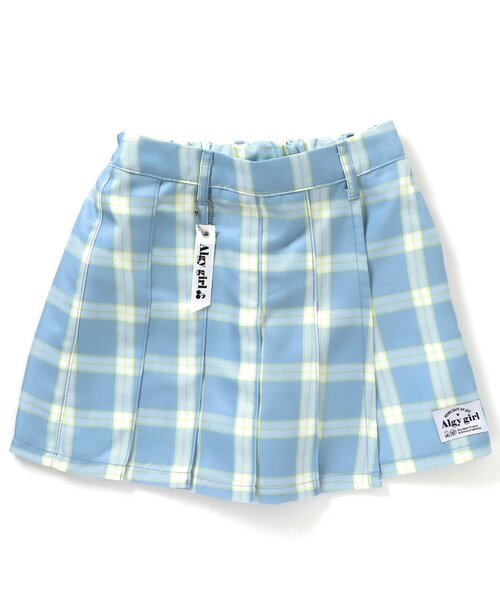algy（アルジー）の「チェックプリーツラップキュロット（その他パンツ・キッズ・ラベンダー/ベージュ/サックスブルー/ミント・XX-SMALL/SMALL/X-SMALL/MEDIUM）」の3枚目の写真
