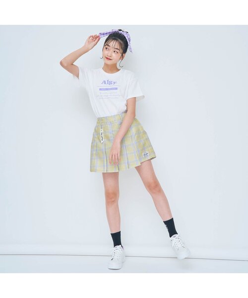 algy（アルジー）の「チェックプリーツラップキュロット（その他パンツ・キッズ・ラベンダー/ベージュ/サックスブルー/ミント・XX-SMALL/SMALL/X-SMALL/MEDIUM）」の5枚目の写真