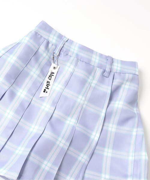 algy（アルジー）の「チェックプリーツラップキュロット（その他パンツ・キッズ・ラベンダー/ベージュ/サックスブルー/ミント・XX-SMALL/SMALL/X-SMALL/MEDIUM）」の12枚目の写真