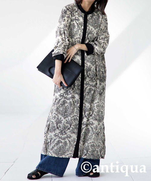 antiqua(アンティカ)の「トワルドジュイ風シャツワンピース(ワンピース・レディース・アイボリー・FREE)」の11枚目の写真