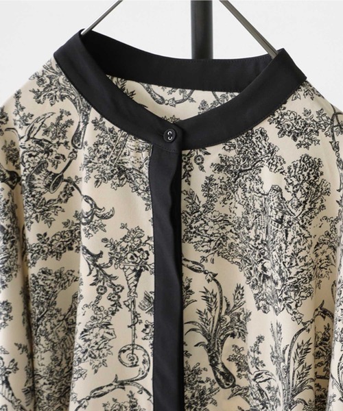 antiqua(アンティカ)の「トワルドジュイ風シャツワンピース(ワンピース・レディース・アイボリー・FREE)」の12枚目の写真