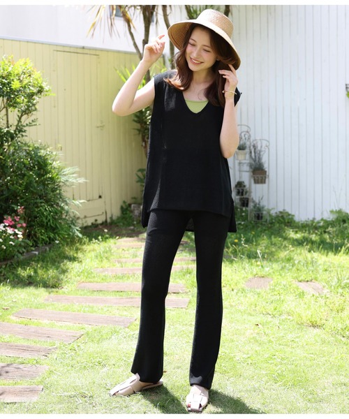 ANAP(アナップ)の「ニットフレアパンツ(その他パンツ・レディース・ベージュ/ブラック×グレー/ブラック/ホワイト系その他・FREE)」の16枚目の写真