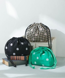 Birthday room | 花刺繍巾着バッグ(ハンドバッグ)