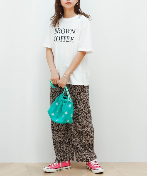 Birthday room（バースデイルーム）の「花刺繍巾着バッグ（ハンドバッグ・レディース・ブラック/グリーン/チェック・FREE）」の16枚目の写真