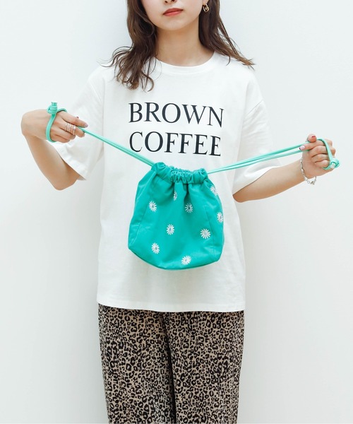 Birthday room（バースデイルーム）の「花刺繍巾着バッグ（ハンドバッグ・レディース・ブラック/グリーン/チェック・FREE）」の18枚目の写真