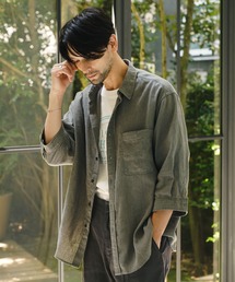 サファリラリネン7分袖シャツ