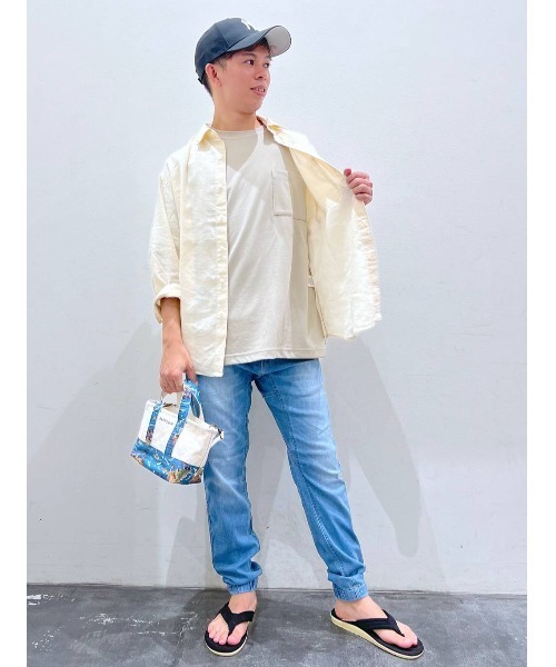 BAYFLOW(ベイフロー)の「サファリラリネン7分袖シャツ(シャツ/ブラウス・メンズ・ベージュ/オフホワイト/カーキ・SMALL/MEDIUM/LARGE)」の10枚目の写真