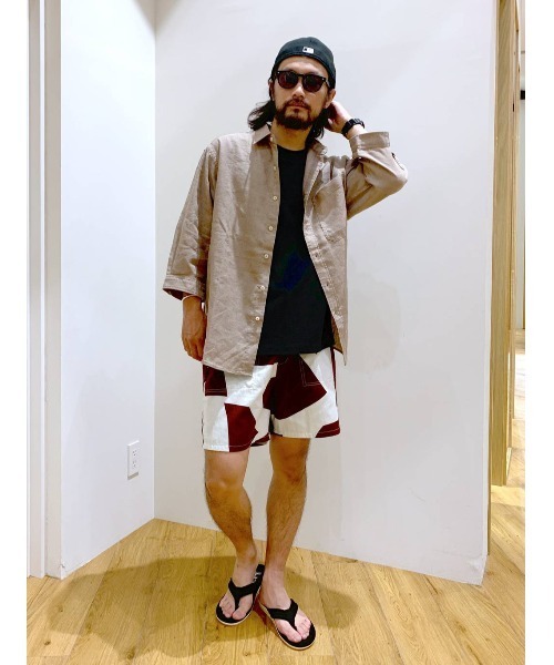 BAYFLOW(ベイフロー)の「サファリラリネン7分袖シャツ(シャツ/ブラウス・メンズ・ベージュ/オフホワイト/カーキ・SMALL/MEDIUM/LARGE)」の22枚目の写真