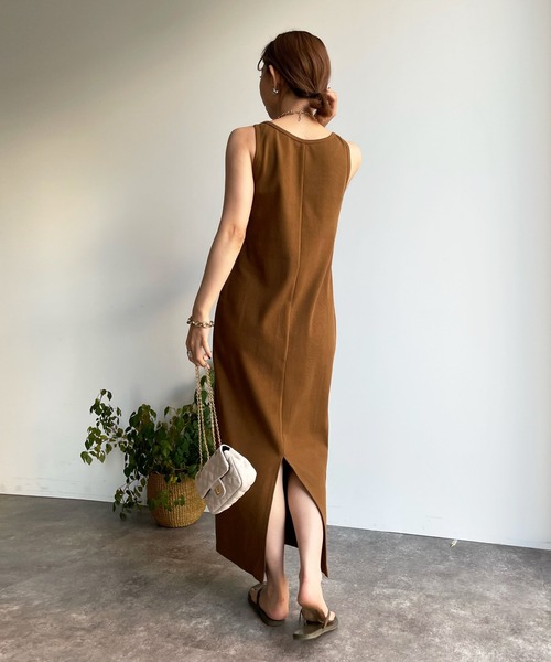 DouDou（ドゥドゥ）の「メッシュプルオーバー＋リブワンピースSET（ワンピース・レディース・ブラック/オフホワイト・FREE）」の10枚目の写真