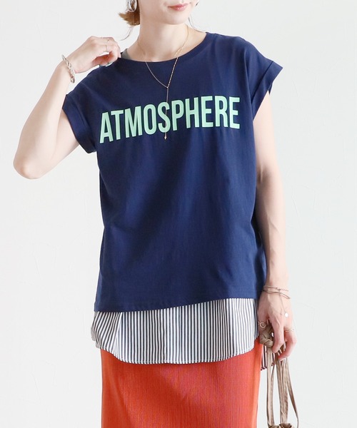 reca（レカ）の「シャツヘムレイヤードタンクトップ（Tシャツ/カットソー・レディース・ブラック/オフホワイト/カーキ/ベージュ・FREE）」の22枚目の写真