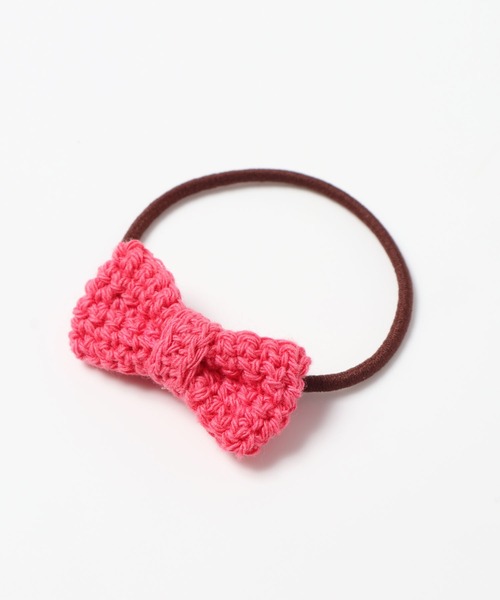 KP DECO（ケーピーデコ）の「ニットリボンのヘアポニー同色２個セット（ヘアゴム・キッズ・オフホワイト/ピンク/イエロー・FREE）」の8枚目の写真