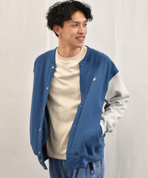 Champion スナップ カーディガン スウェット 90's USA製 Champion Reverse Weave Snap Sweat Cardigan L
