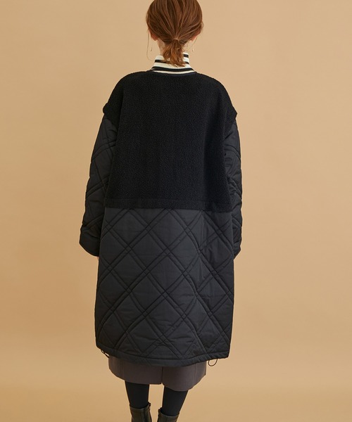 ROPE' PICNIC（ロペピクニック）の「【WEB限定】ボアキルト切り替えルーズアウター（その他アウター・レディース・ベージュ/ブラック・38）」の11枚目の写真