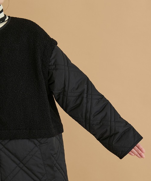 ROPE' PICNIC（ロペピクニック）の「【WEB限定】ボアキルト切り替えルーズアウター（その他アウター・レディース・ベージュ/ブラック・38）」の15枚目の写真