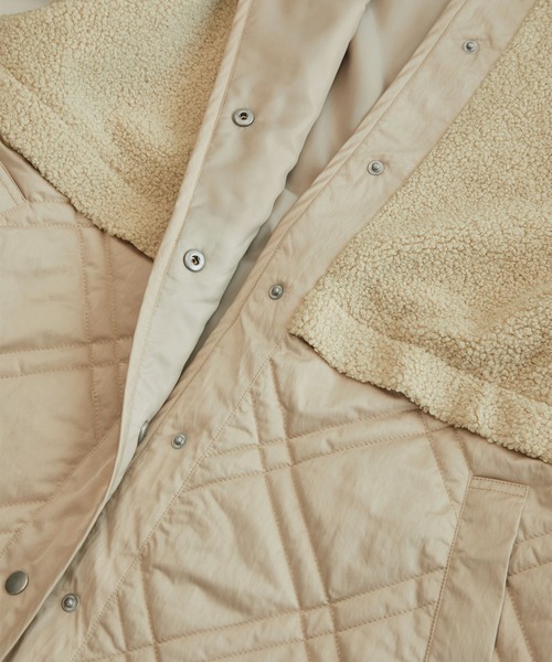 ROPE' PICNIC（ロペピクニック）の「【WEB限定】ボアキルト切り替えルーズアウター（その他アウター・レディース・ベージュ/ブラック・38）」の3枚目の写真