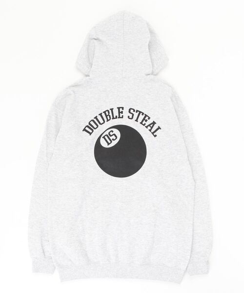 DOUBLE STEAL（ダブルスティール）の「DS Ball parker 裏起毛ZIPパーカー（パーカー・メンズ・ダークブラウン/ブラック/アッシュグレー・MEDIUM/LARGE/X-LARGE）」の4枚目の写真