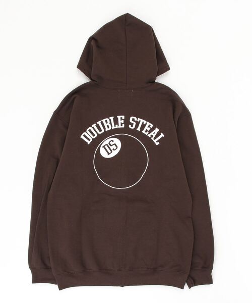 DOUBLE STEAL（ダブルスティール）の「DS Ball parker 裏起毛ZIPパーカー（パーカー・メンズ・ダークブラウン/ブラック/アッシュグレー・MEDIUM/LARGE/X-LARGE）」の5枚目の写真