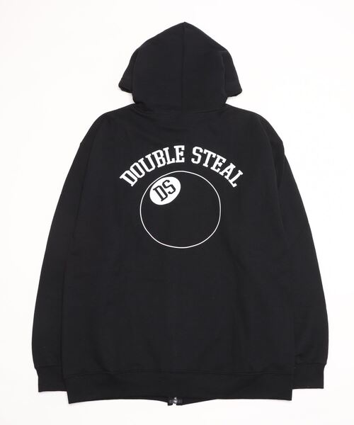 DOUBLE STEAL（ダブルスティール）の「DS Ball parker 裏起毛ZIPパーカー（パーカー・メンズ・ダークブラウン/ブラック/アッシュグレー・MEDIUM/LARGE/X-LARGE）」の6枚目の写真