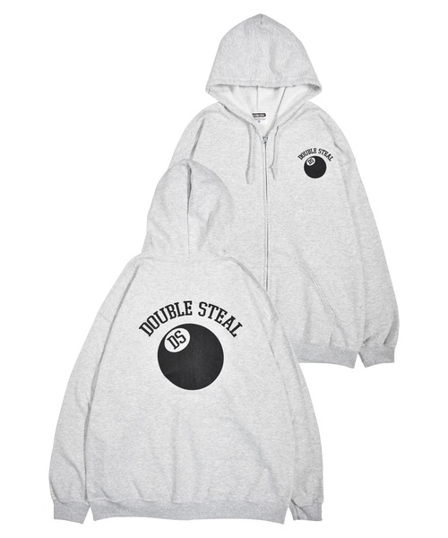 DOUBLE STEAL（ダブルスティール）の「DS Ball parker 裏起毛ZIPパーカー（パーカー・メンズ・ダークブラウン/ブラック/アッシュグレー・MEDIUM/LARGE/X-LARGE）」の3枚目の写真