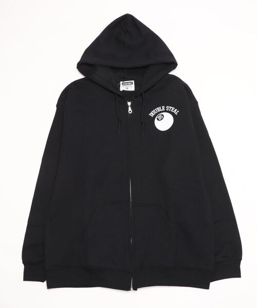 DOUBLE STEAL（ダブルスティール）の「DS Ball parker 裏起毛ZIPパーカー（パーカー・メンズ・ダークブラウン/ブラック/アッシュグレー・MEDIUM/LARGE/X-LARGE）」の9枚目の写真