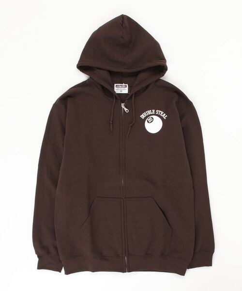 DOUBLE STEAL（ダブルスティール）の「DS Ball parker 裏起毛ZIPパーカー（パーカー・メンズ・ダークブラウン/ブラック/アッシュグレー・MEDIUM/LARGE/X-LARGE）」の7枚目の写真