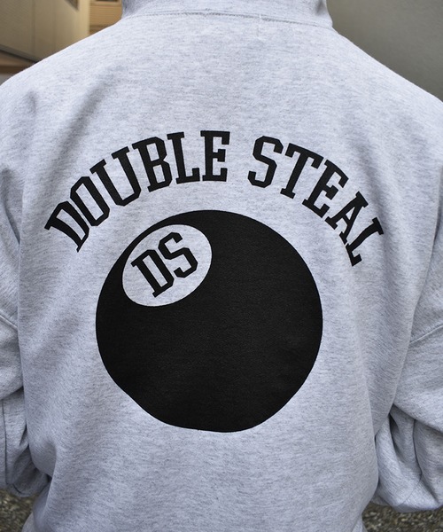 DOUBLE STEAL（ダブルスティール）の「DS Ball parker 裏起毛ZIPパーカー（パーカー・メンズ・ダークブラウン/ブラック/アッシュグレー・MEDIUM/LARGE/X-LARGE）」の22枚目の写真