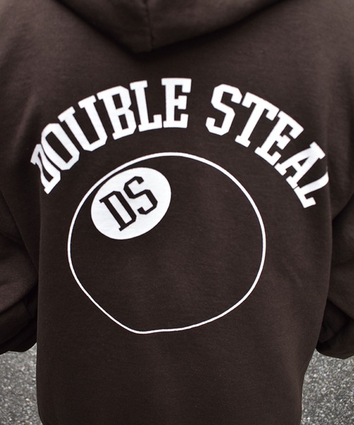 DOUBLE STEAL（ダブルスティール）の「DS Ball parker 裏起毛ZIPパーカー（パーカー・メンズ・ダークブラウン/ブラック/アッシュグレー・MEDIUM/LARGE/X-LARGE）」の16枚目の写真