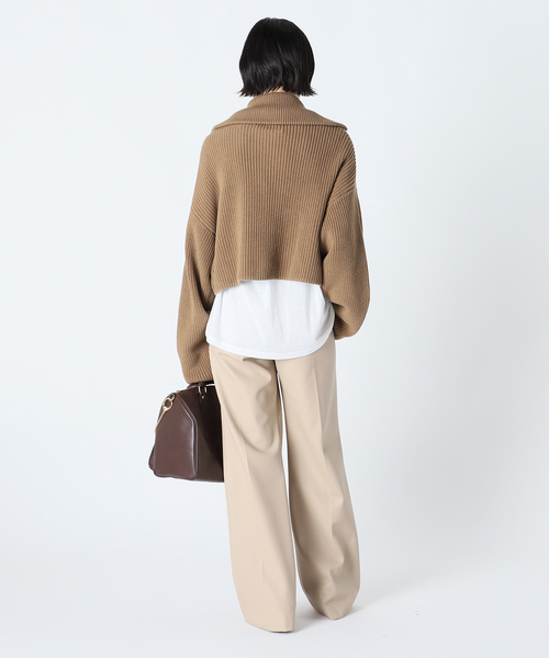 ✴︎新品✴︎ AP STUDIO オーヴァルスクエアハーフジップクロップドニット AP STUDIO（エーピーストゥディオ）の「《予約》【OVAL SQUARE