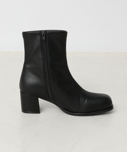 Heather（ヘザー）の「スクエアトゥストレッチブーツ  356600（ブーツ・レディース・ブラック/アイボリー・M/L）」の4枚目の写真