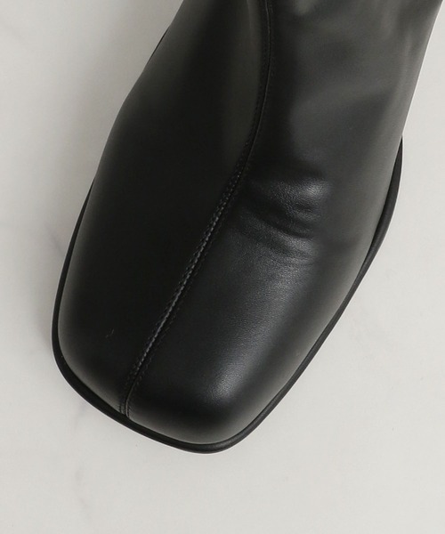 Heather（ヘザー）の「スクエアトゥストレッチブーツ  356600（ブーツ・レディース・ブラック/アイボリー・M/L）」の5枚目の写真