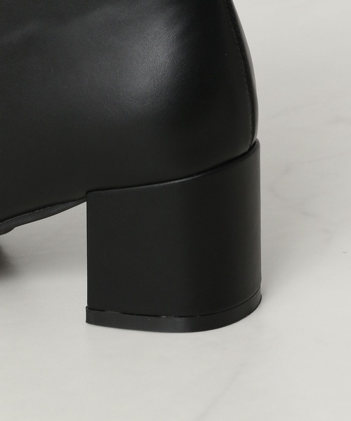 Heather（ヘザー）の「スクエアトゥストレッチブーツ  356600（ブーツ・レディース・ブラック/アイボリー・M/L）」の8枚目の写真