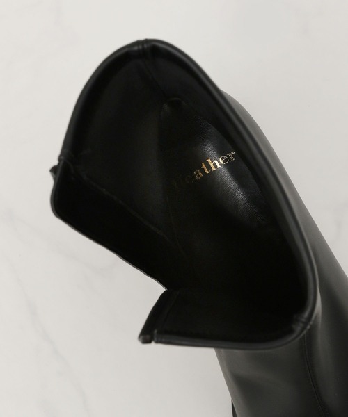 Heather（ヘザー）の「スクエアトゥストレッチブーツ  356600（ブーツ・レディース・ブラック/アイボリー・M/L）」の9枚目の写真