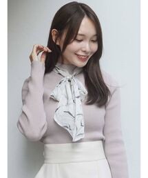 MERCURYDUO | スカーフ付マルチWAYリブニット(ニット/セーター)