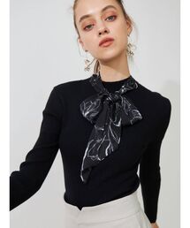 MERCURYDUO | スカーフ付マルチWAYリブニット(ニット/セーター)