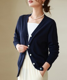 Vネックニットカーディガン