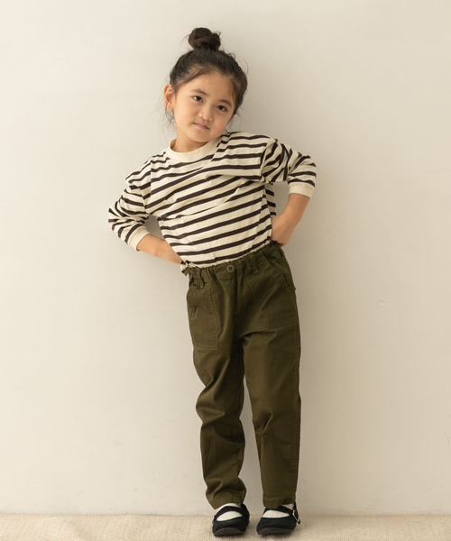 URBAN RESEARCH DOORS(アーバンリサーチドアーズ)の「コットンカラーボーダーロングTシャツ(KIDS)(Tシャツ/カットソー・キッズ・グレー系その他/ブルー系その他/ピンク系その他・120/105/150/135)」の11枚目の写真