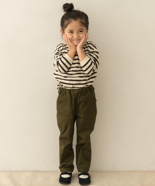 URBAN RESEARCH DOORS(アーバンリサーチドアーズ)の「コットンカラーボーダーロングTシャツ(KIDS)(Tシャツ/カットソー・キッズ・グレー系その他/ブルー系その他/ピンク系その他・120/105/150/135)」の12枚目の写真