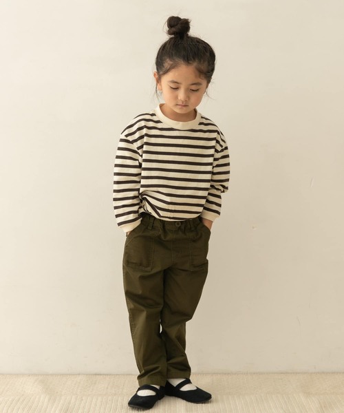 URBAN RESEARCH DOORS(アーバンリサーチドアーズ)の「コットンカラーボーダーロングTシャツ(KIDS)(Tシャツ/カットソー・キッズ・グレー系その他/ブルー系その他/ピンク系その他・120/105/150/135)」の14枚目の写真